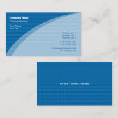 Elegantes blaues Muster Visitenkarte (Vorne/Hinten)