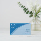 Elegantes blaues Muster Visitenkarte (Stehend Vorderseite)
