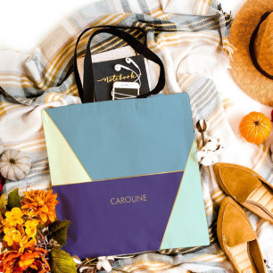 Elegantes blaues Niedliches Muster Tasche