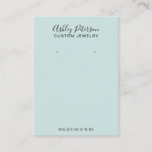 Elegantes, blaues Ohrring-Display Visitenkarte