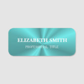 Elegantes blaues ombre, modernes Namensschild (Vorderseite)