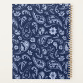 Elegantes blaues Paisleymuster Planer (Rückseite)