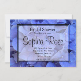 Elegantes blaues periwinkle blumengeschmücktes Bra Einladung