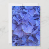 Elegantes blaues periwinkle blumengeschmücktes Bra Einladung (Rückseite)