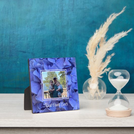 Elegantes blaues periwinkle florale fotoplatte (InSitu)