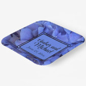 Elegantes Blaues Perwinkle Elegantes Hydrangeas Pappteller (Gewinkelt)