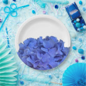 Elegantes Blaues Perwinkle Elegantes Hydrangeas Pappteller (Party)