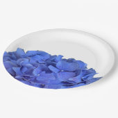 Elegantes Blaues Perwinkle Elegantes Hydrangeas Pappteller (Schrägansicht)