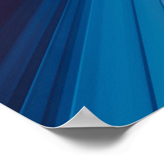 Elegantes blaues Ray | Poster (Ecke)