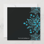 Elegantes blaues Schneeflocke-Winter-Brautparty Einladung (Rückseite)