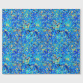 Elegantes, blaues, schönes Muster Geschenkpapier (Flach)