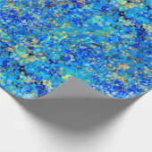 Elegantes, blaues, schönes Muster Geschenkpapier (Ecke)