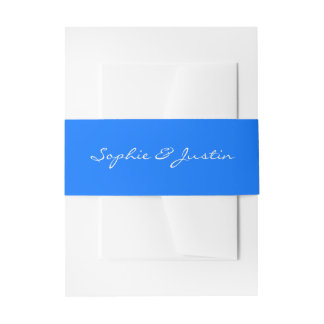 Elegantes blaues Schrift-Hochzeitsband Einladungsbanderole