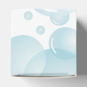 Elegantes blaues Seifenblasenjunge Babydusche Part Geschenkschachtel (Oben)