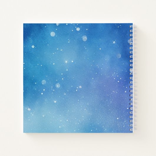 Elegantes blaues Sparrow-Tagebuch Notizblock (Rückseite)