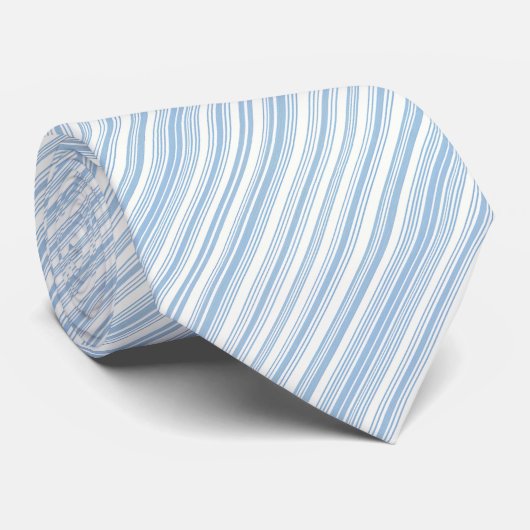 Elegantes blaues Streifenmuster-Halstuch Krawatte (Gerollt)