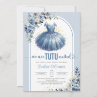 Elegantes blaues Tutu-Kleid Marine Blumenstrauß Ba