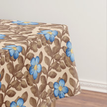 Elegantes blaues und beiges Blumendesign