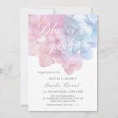 Elegantes blaues und rosa Rauch Baby Gender Reveal Einladung (Vorderseite)