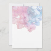 Elegantes blaues und rosa Rauch Baby Gender Reveal Einladung (Rückseite)
