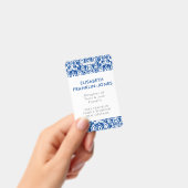 Elegantes blaues und weißes ausweis (Handheld)