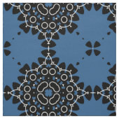 Elegantes blaues und weißes orientalisches Spitzen Stoff (Muster)