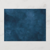 Elegantes blaues Wasser für Hochzeiten Details Begleitkarte (Rückseite)