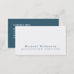 Elegantes blaues Weiß des minimalen Duotones Visitenkarte