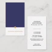 Elegantes blaues weißes Gold Visitenkarte (Vorne/Hinten)
