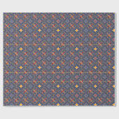 Elegantes blaues Wrapping Paper Geschenkpapier (Flach)