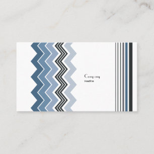 Elegantes Blaues Zig Zag-Muster Visitenkarte