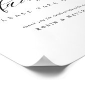 Elegantes Blautönzeichen und weiße Gastgeschenk Ho Poster (Ecke)