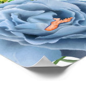 Elegantes Blautöschzeichen Begrüßungszeichen des P Poster (Ecke)