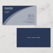 Elegantes Blauwalben-Muster Visitenkarte (Vorne/Hinten)