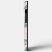 Elegantes Blickfang Design Initial Blue Blume Case-Mate iPhone Hülle (Rückseite / Links)