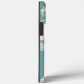 Elegantes Blickfang Design Initial Blue Blume Case-Mate iPhone Hülle (Rückseite / Rechts)