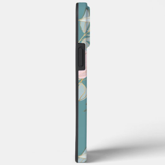 Elegantes Blickfang Design Initial Blue Blume Case-Mate iPhone Hülle (Rückseite / Rechts)