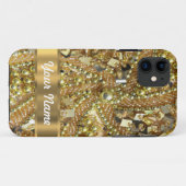 Elegantes bling Gold Case-Mate iPhone Hülle (Rückseite (Horizontal))