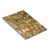 Elegantes bling Gold Notizblock (Rechte Seite)