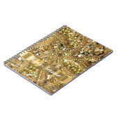 Elegantes bling Gold Notizblock (Linke Seite)