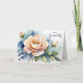 Elegantes, blorfarbenes Beileid Karte (Vorderseite)