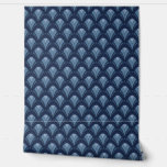 Elegantes Blue Art Deco Vintages Muster Tapete<br><div class="desc">Das elegante Vintage Design-Tapete Blue Gold Art Deco besticht durch ein elegantes Deko-Muster in Blau. Ideal für Wohngestaltung,  Büroeinrichtung,  Veranstaltungsdekoration und Party-Dekoration. Erstellt von Evco Studio www.zazzle.com/store/evcostudio</div>