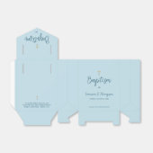 Elegantes Blue Baptisse Gold Cross Bible Angebot Geschenkschachtel (Ungefaltet)