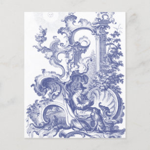 Elegantes Blue Baroque Flyer
