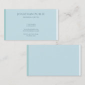 Elegantes Blue Beruflich Modern Simple Template Visitenkarte (Vorne/Hinten)