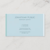 Elegantes Blue Beruflich Modern Simple Template Visitenkarte (Vorderseite)