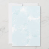 Elegantes Blue Blume Personalisiertes Brautparty Einladung (Rückseite)