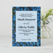 Elegantes Blue Board-Einladungs-Template Einladung (Stehend Vorderseite)