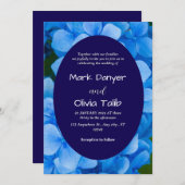 Elegantes Blue Board-Einladungs-Template Einladung (Vorne/Hinten)