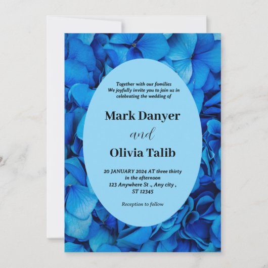 Elegantes Blue Board-Einladungs-Template Einladung (Vorderseite)